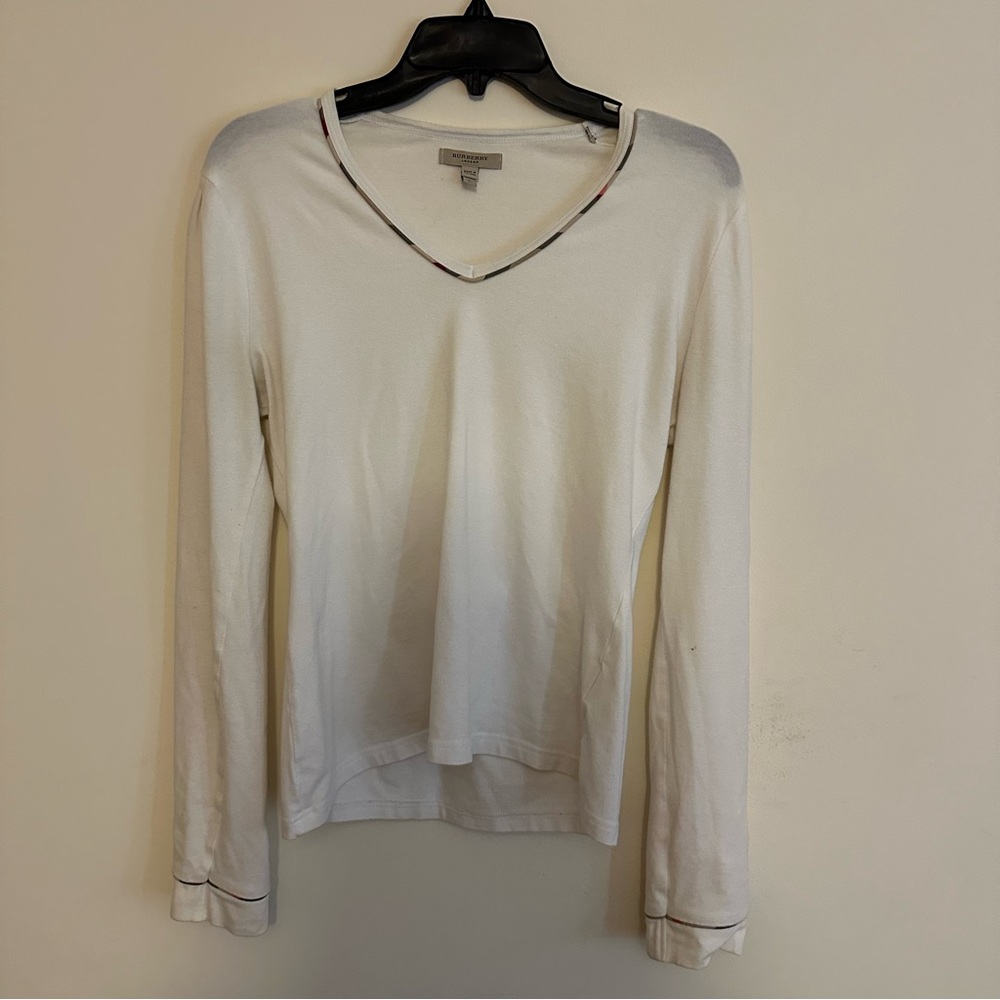Bulberry white long sleeve shirt